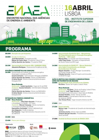 ENEA Encontro Nacional das Agncias de Energia e Ambiente 16 de abril